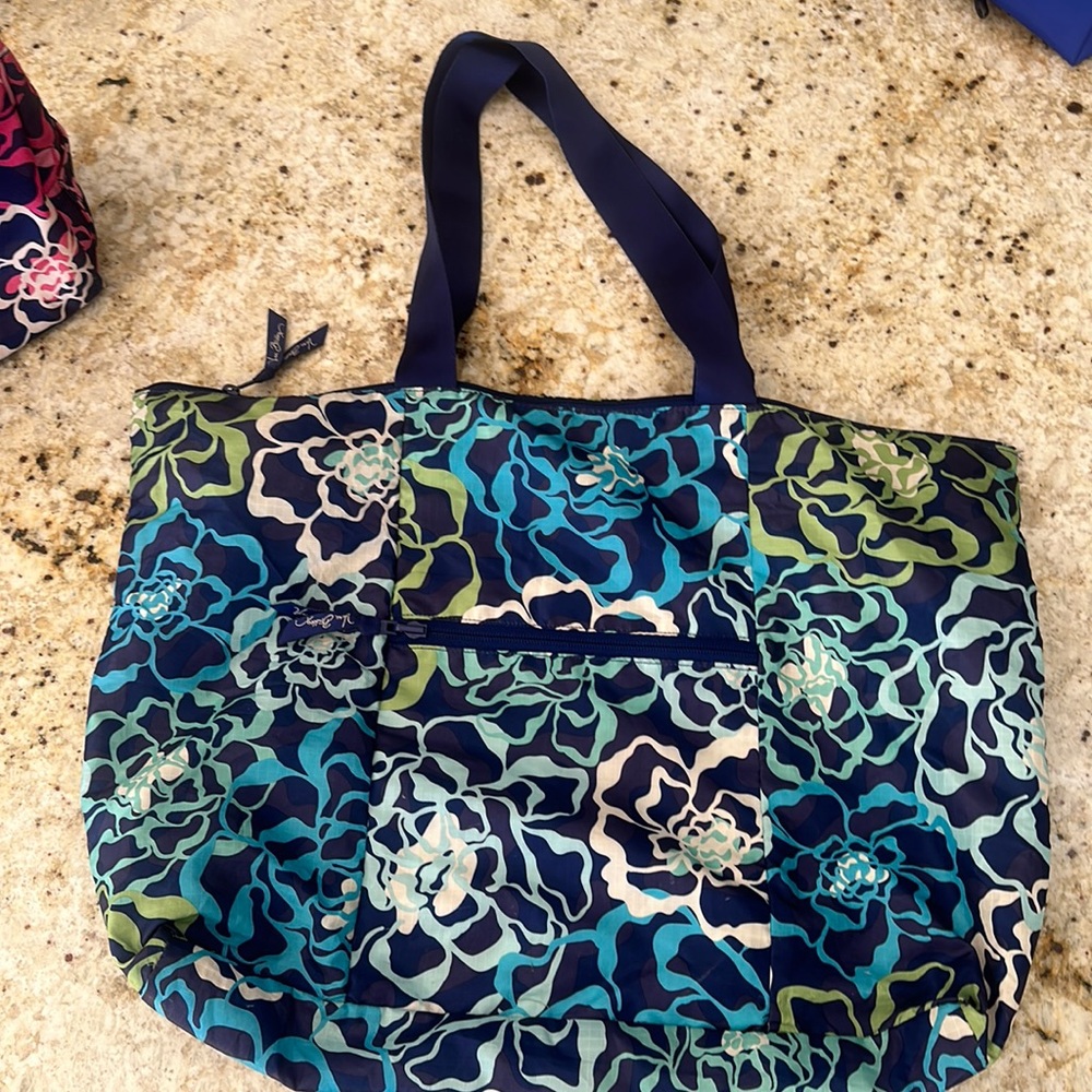 Vera bradley packable tote bag